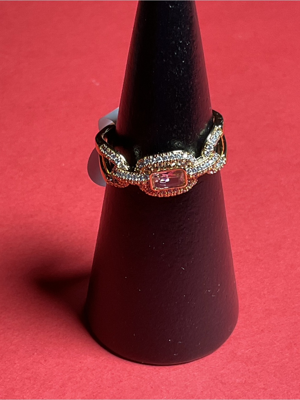 Bomb Party RG58845 “Feels So Sweet” Cubic Zirconia on Gold Plating Sz 9 Ring NWT